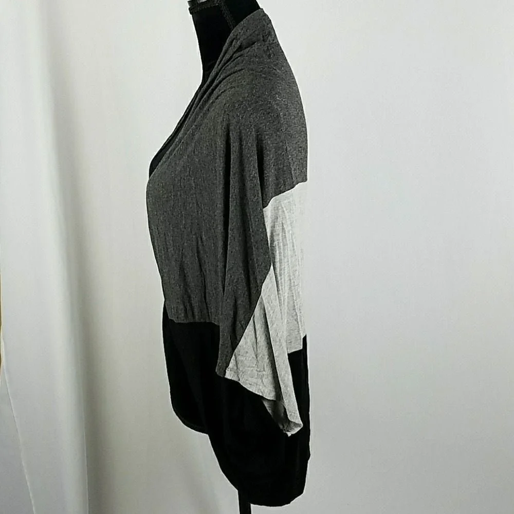 Pleione women XS open front cardigan shrug color block beach‎ vacation cruise